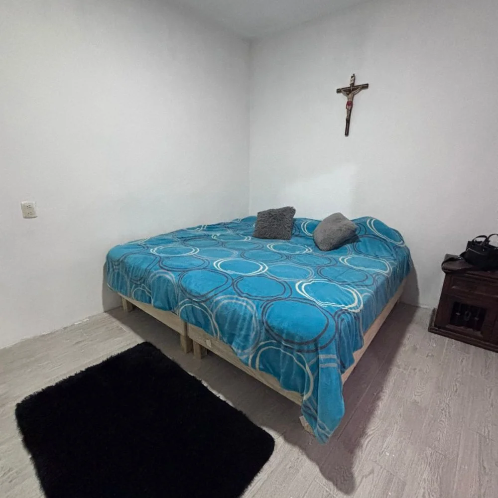 Furnished bedroom in the accommodation