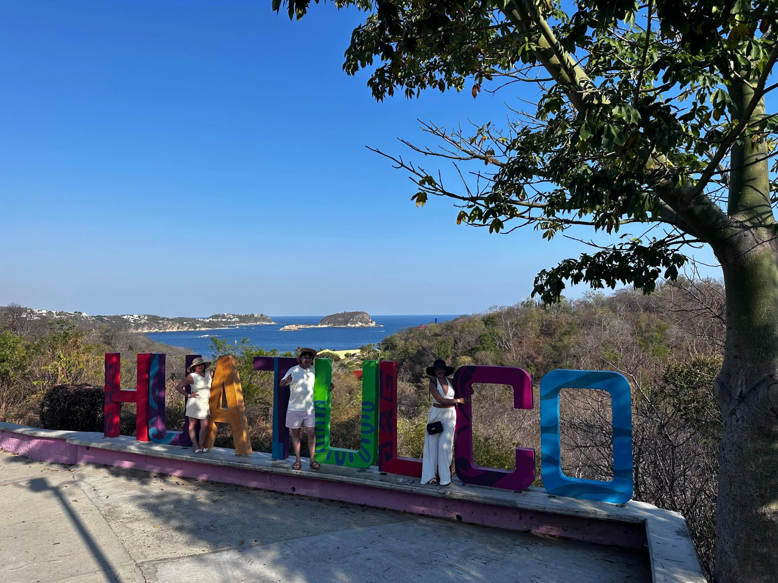 Panoramic view of Huatulco Bays on the Oaxaca coast
